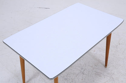 Vintage Küchentisch 60er Jahre | Mid Century Esstisch Tisch Retro 70er Holz Resopal Ausziehbar