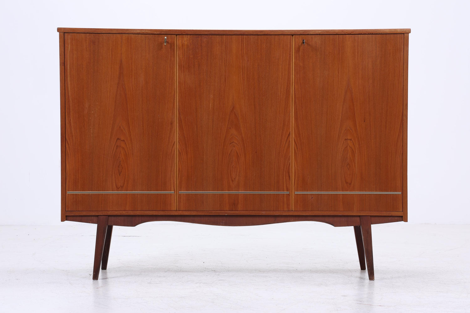 Vintage Teak Highboard 60er Jahre | Mid Century Sideboard Schrank Holz Aufbewahrung