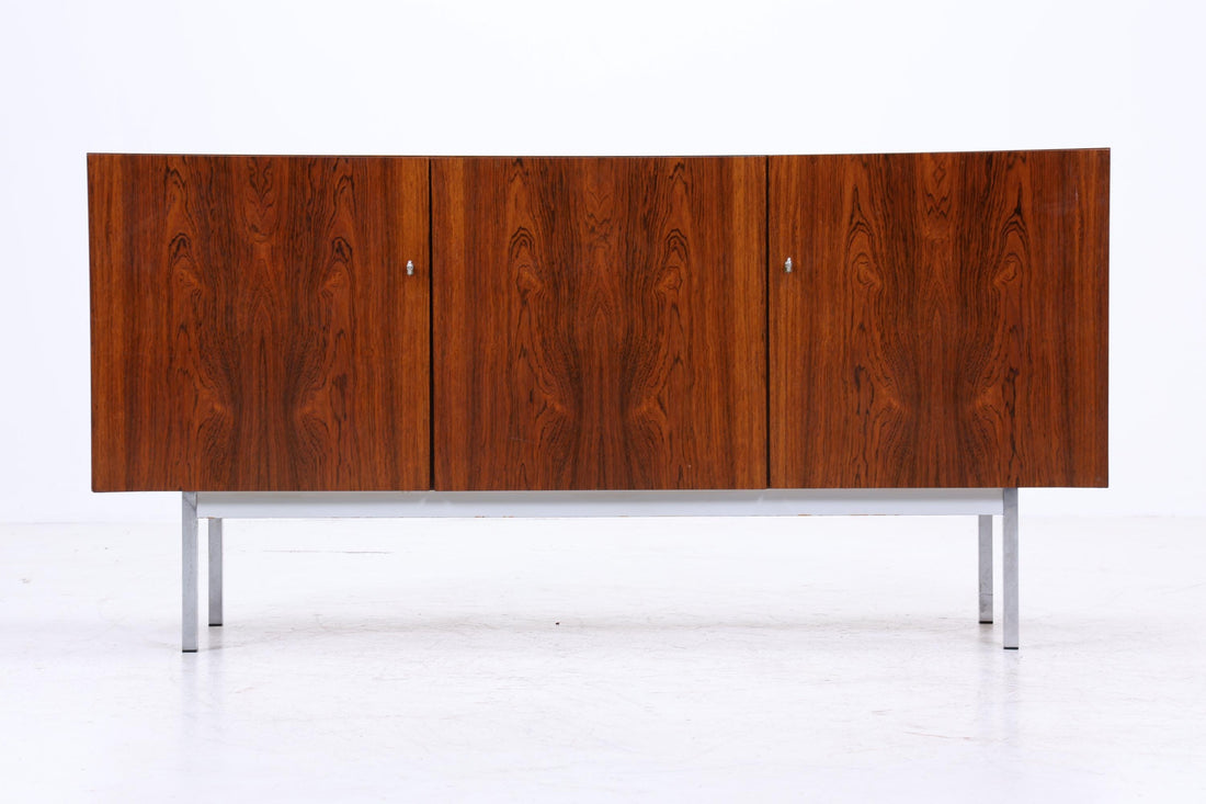 Vintage Sideboard 60er Jahre | Mid Century Schubladen Anrichte Palisander Highboard Holz Aufbewahrung