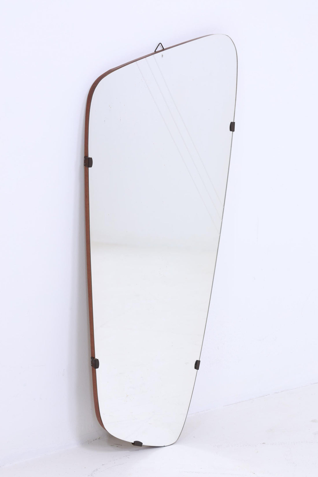 Vintage Spiegel 60er Jahre | Mid Century Hänge Spiegel Mirror Holz Retro Schräg Vintage