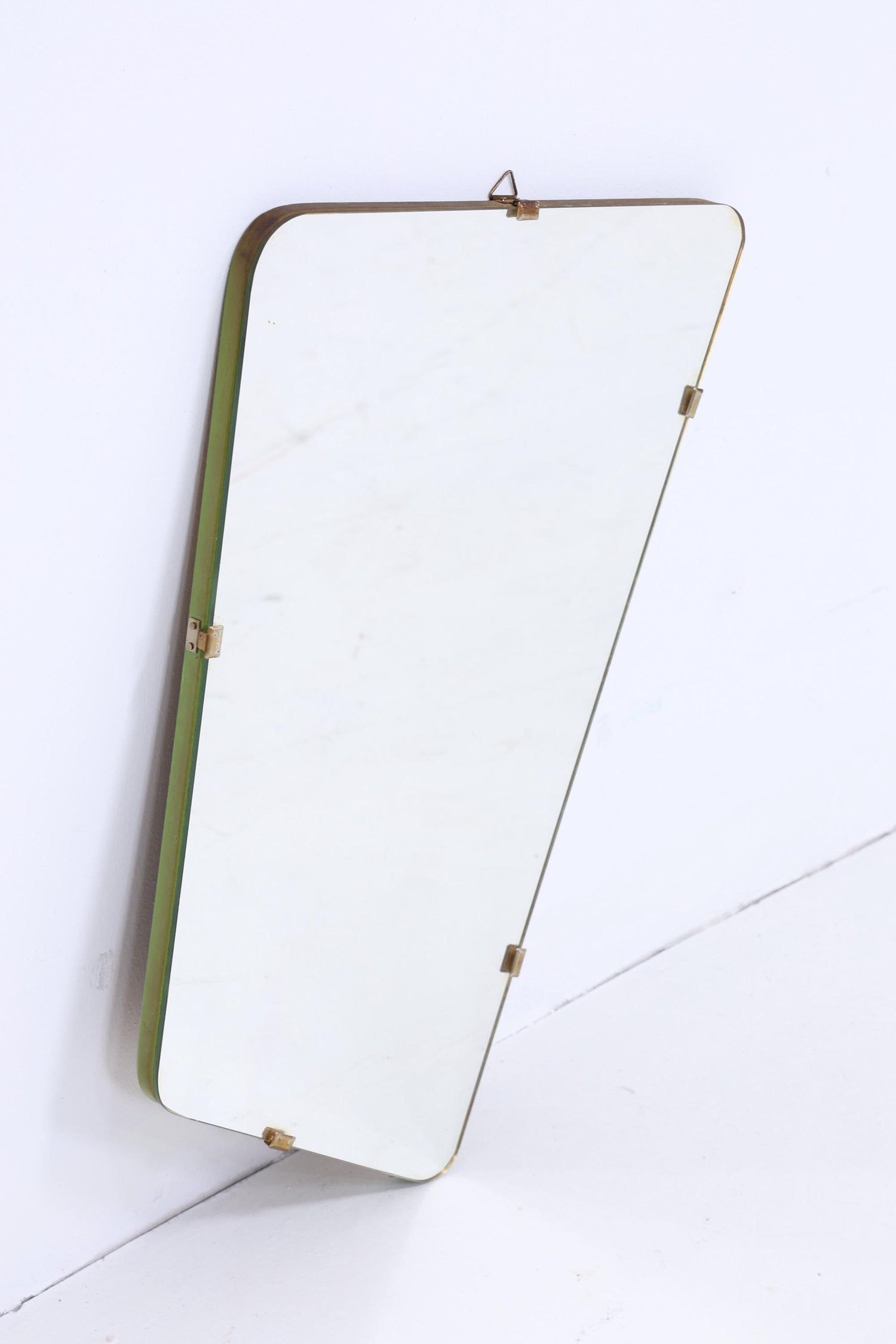 Vintage Spiegel 60er Jahre | Mid Century Hänge Spiegel Mirror Holz Retro Schräg Vintage