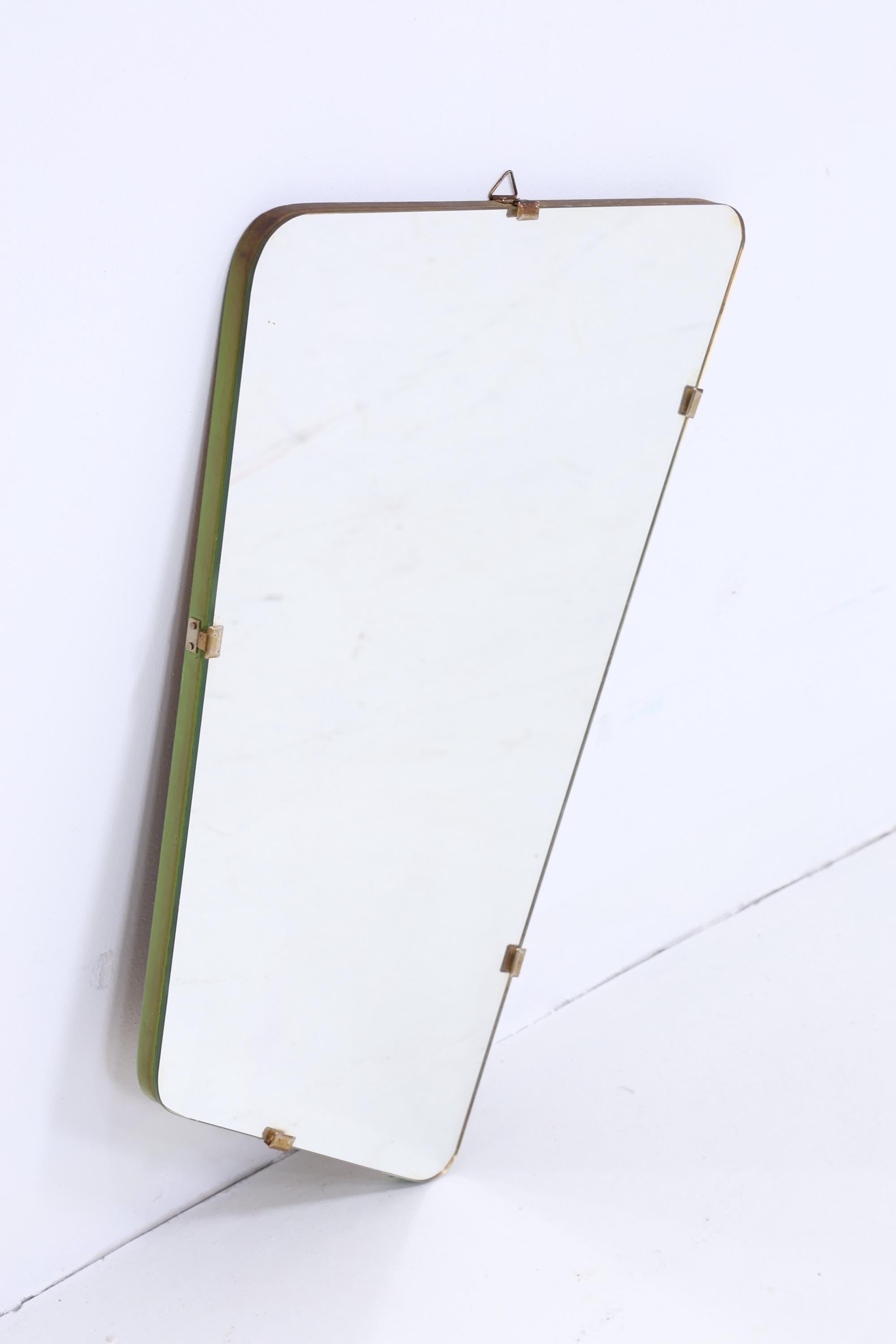 Vintage Spiegel 60er Jahre | Mid Century Hänge Spiegel Mirror Holz Retro Schräg Vintage