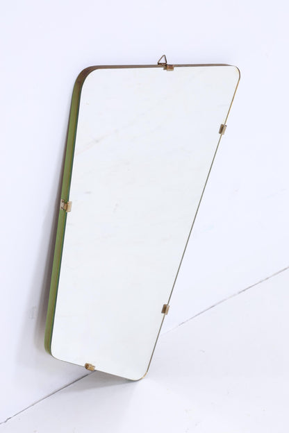 Vintage Spiegel 60er Jahre | Mid Century Hänge Spiegel Mirror Holz Retro Schräg Vintage