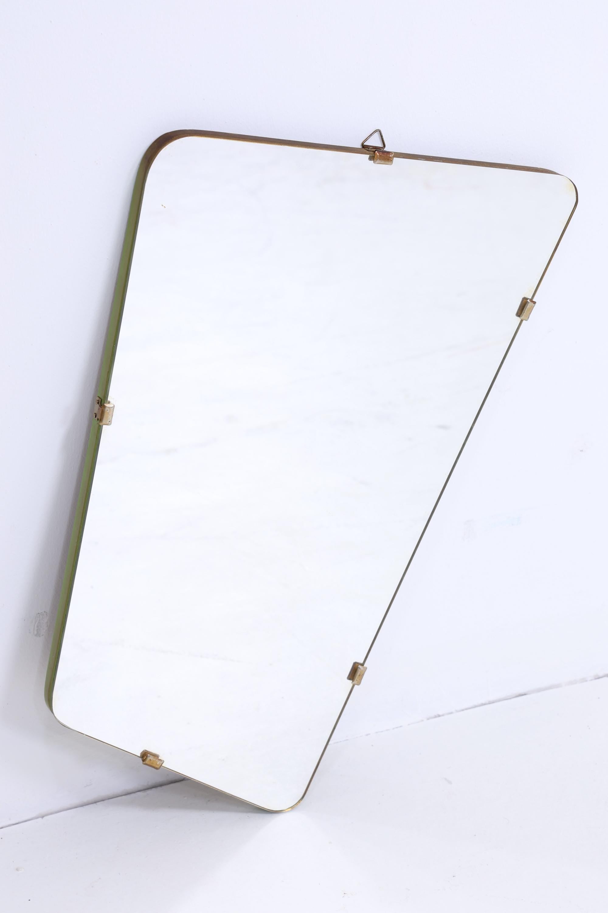 Vintage Spiegel 60er Jahre | Mid Century Hänge Spiegel Mirror Holz Retro Schräg Vintage