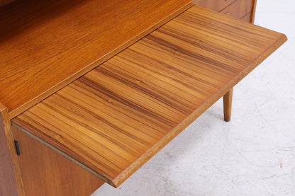 Vintage Teak Regal 60er Jahre | Mid Century Bücherregal Sekretär Retro Holz Aufbewahrung