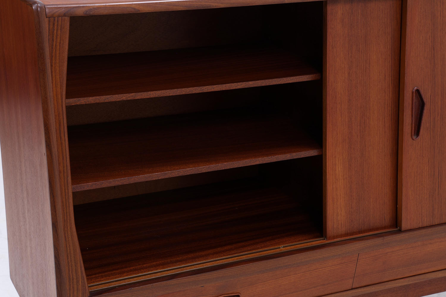 Vintage Teak Sideboard 60er Jahre Danish Design | Mid Century Anrichte mit Schubladen &amp; Fächern Retro Holz Aufbewahrung