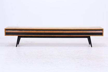 Vintage Lowboard 60er Jahre | Mid Century Sideboard mit Schubladen Retro Holz Aufbewahrung