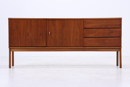 Vintage Sideboard 60er Jahre | Mid Century TV Board mit Schubladen &amp; Fächern Retro Holz Aufbewahrung