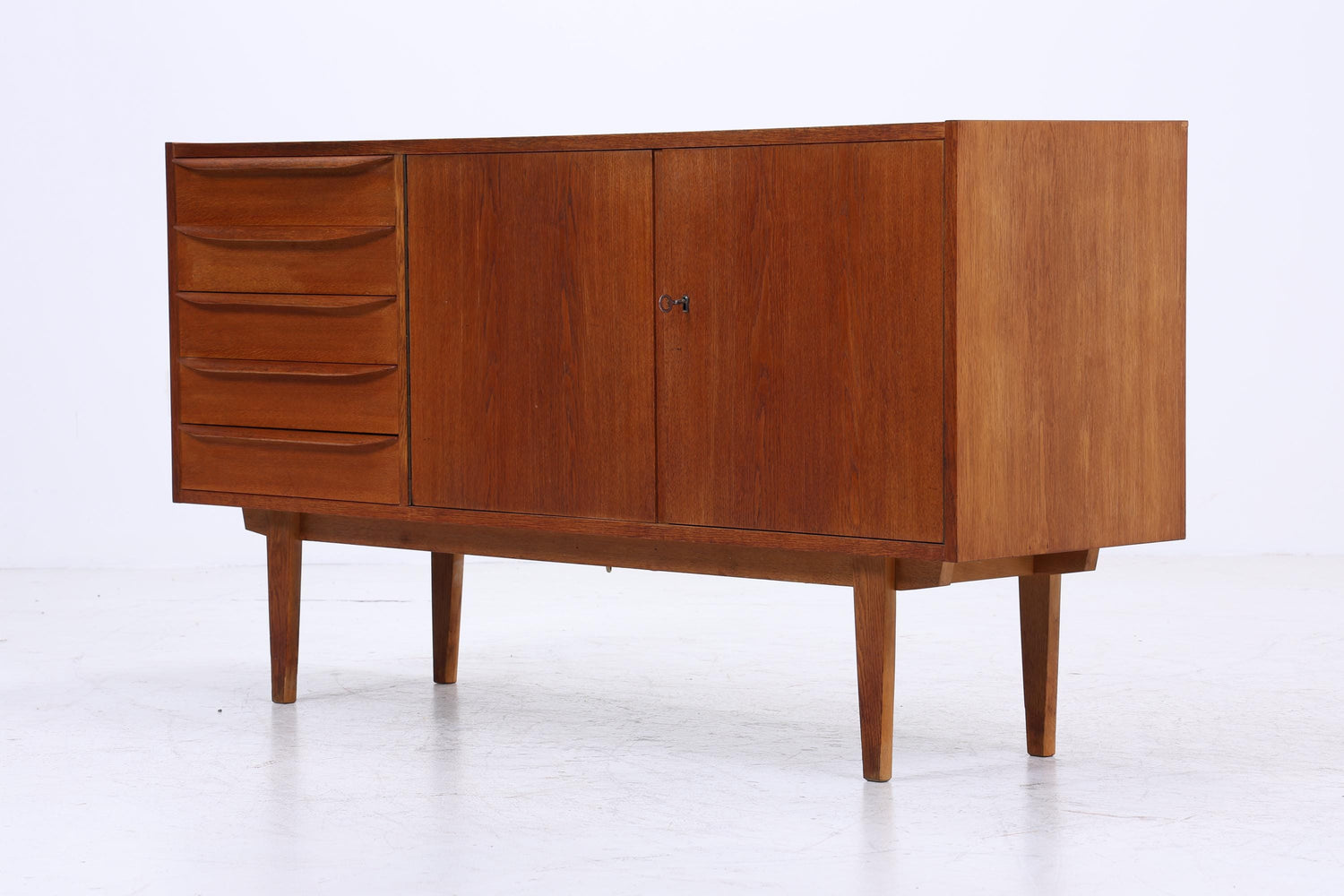 Hellerau 602  / K Sideboard 60er Jahre | Mid Century Schubladen Anrichte Eiche Schrank  Franz Ehrlich Design Retro 70er