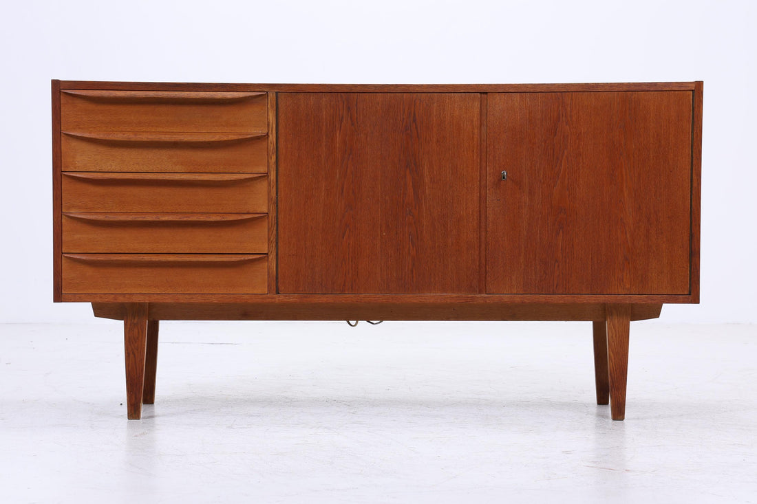 Hellerau 602  / K Sideboard 60er Jahre | Mid Century Schubladen Anrichte Eiche Schrank  Franz Ehrlich Design Retro 70er