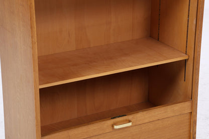 Vintage Rollladenschrank 60er Jahre | Mid Century Schrank Bücherschrank Highboard Holz Aufbewahrung Aktenschrank