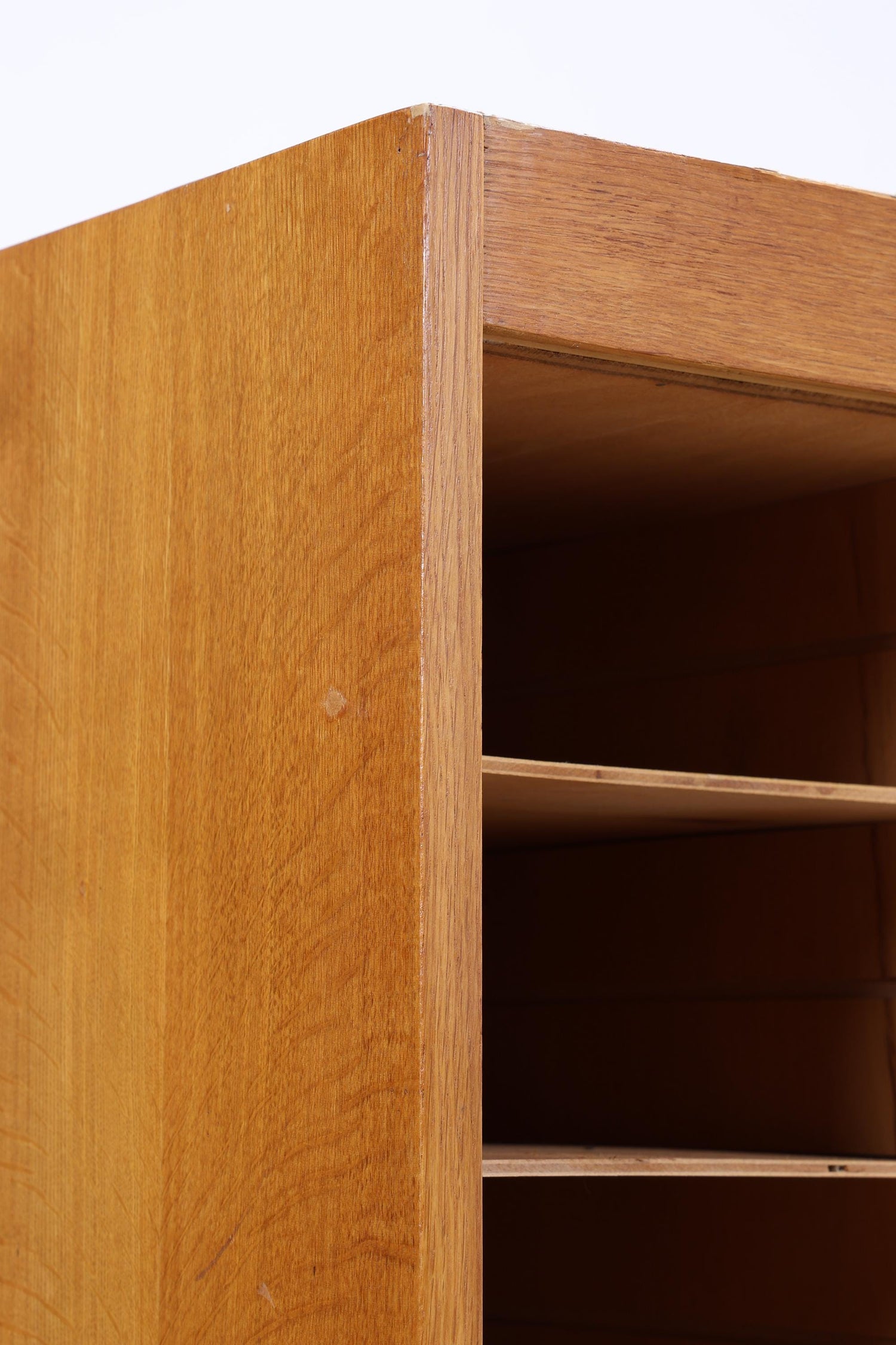 Vintage Rollladenschrank 60er Jahre | Mid Century Schrank Bücherschrank Highboard Holz Aufbewahrung Aktenschrank
