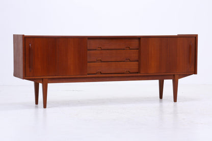 Vintage Teak Sideboard 60er Jahre | Mid Century Anrichte mit Schubladen &amp; Fächern Retro Holz Aufbewahrung