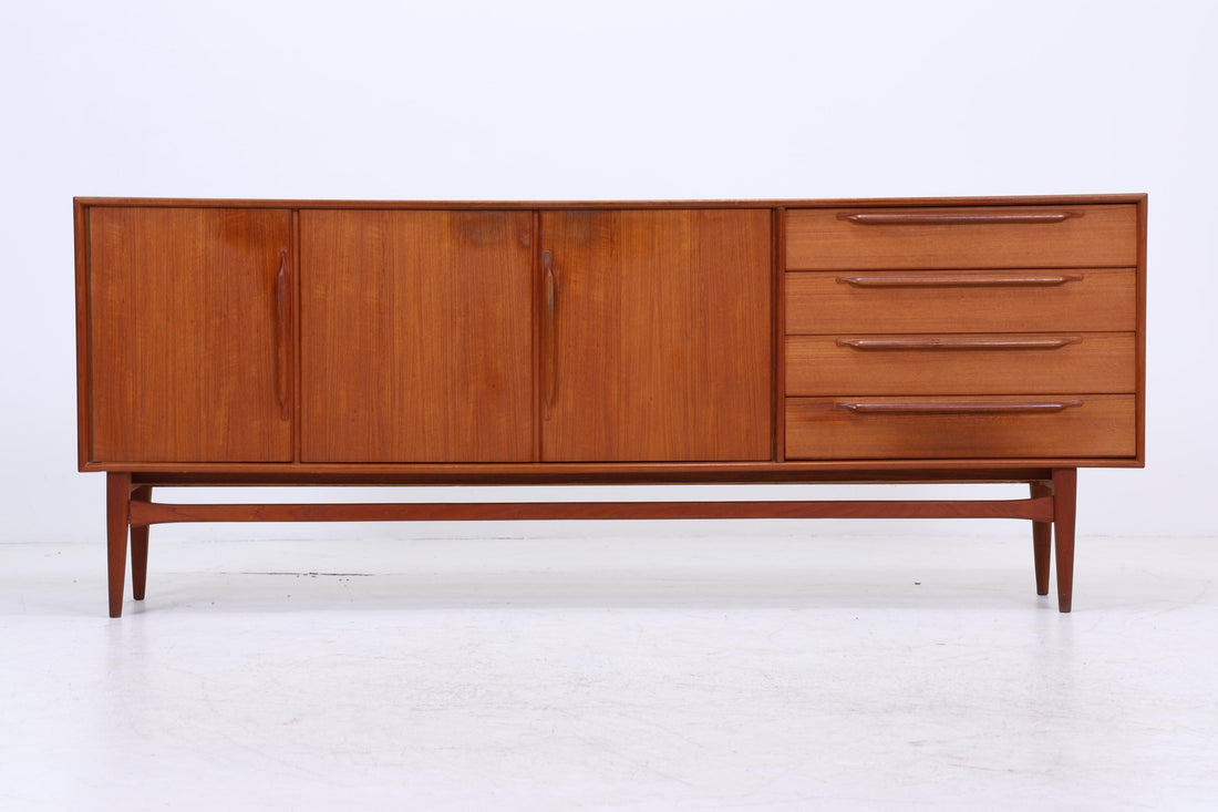 Vintage Teak Sideboard von Heinrich Riestenpatt für RT Möbel | Mid Century Moddell R200 Anrichte Retro Holz Aufbewahrung