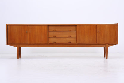 Vintage Teak Sideboard 60er Jahre | Danish Design Mid Century Anrichte mit Schubladen &amp; Fächern Retro Holz Aufbewahrung
