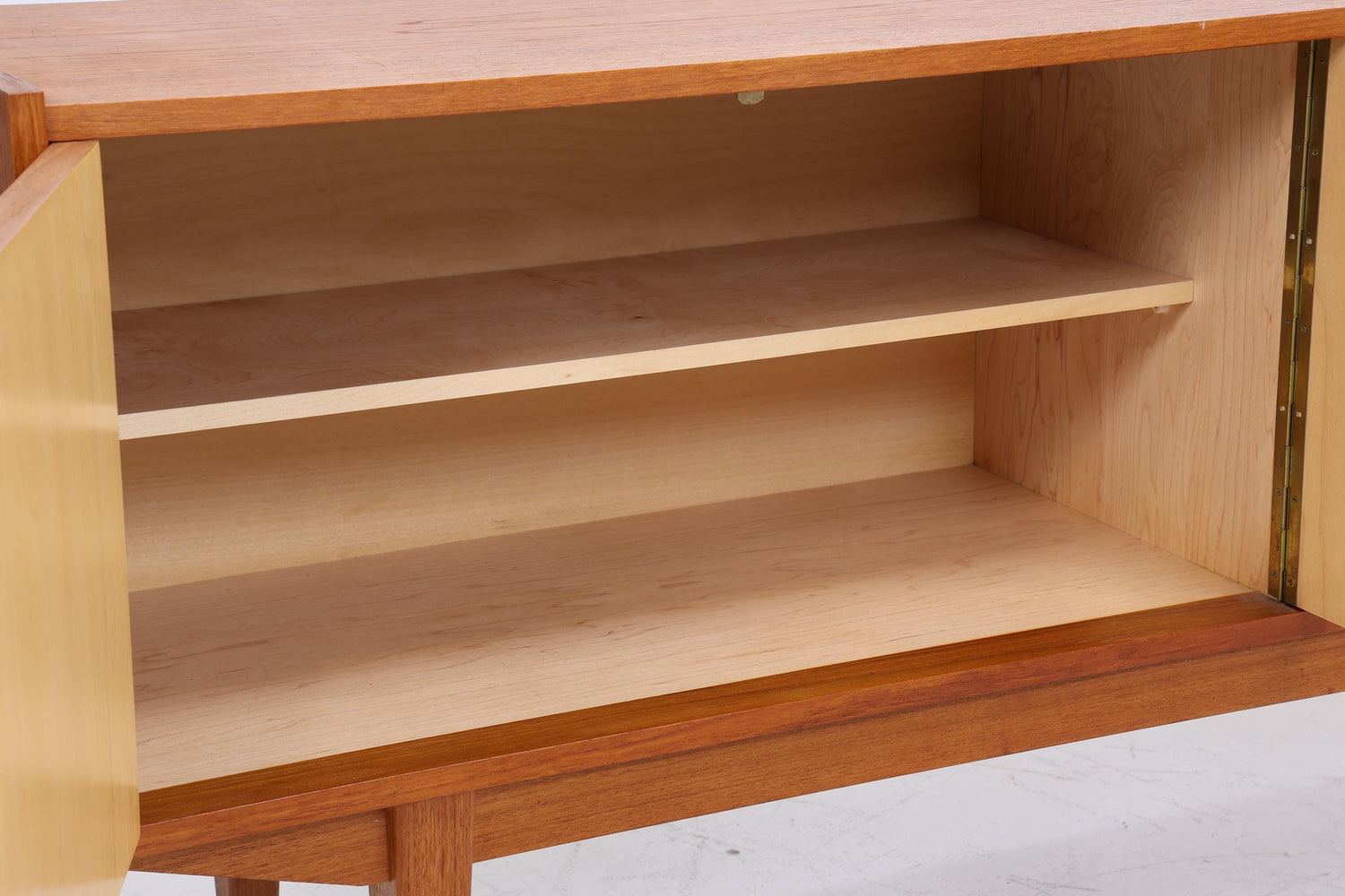 Vintage Teak Sideboard 60er Jahre | Danish Design Mid Century Anrichte mit Schubladen &amp; Fächern Retro Holz Aufbewahrung