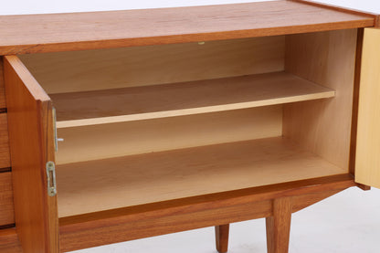 Vintage Teak Sideboard 60er Jahre | Danish Design Mid Century Anrichte mit Schubladen &amp; Fächern Retro Holz Aufbewahrung