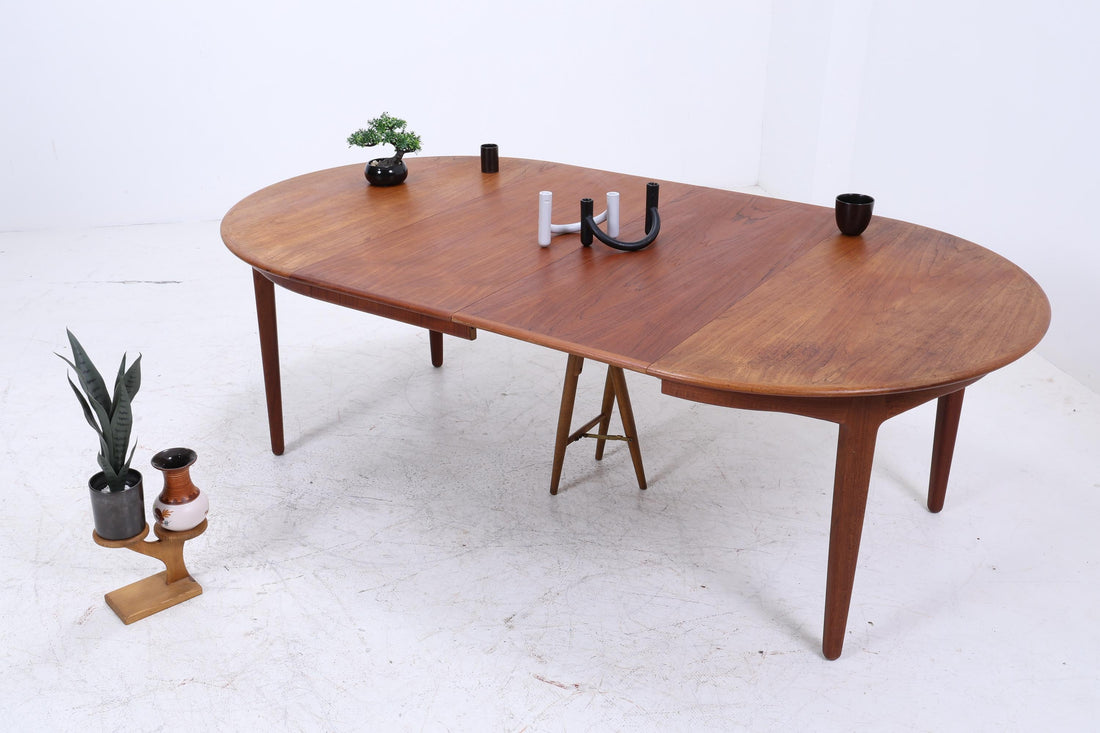 Vintage Teak Esstisch von Henning Kjaernulf | Danish Design Mid-Century Ausziehbarer Küchentisch 1960er Holz