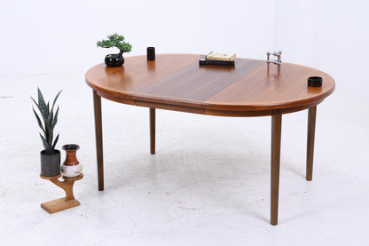 Runder Vintage Küchentisch 60er Jahre | Mid Century Esstisch Tisch Retro 70er Holz Ausziehbar