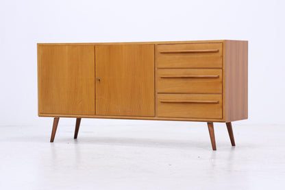 Vintage Sideboard 60er Jahre | Mid Century Anrichte mit Schubladen &amp; Fächern Holz Aufbewahrung Anrichte