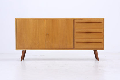 Vintage Sideboard 60er Jahre | Mid Century Anrichte mit Schubladen &amp; Fächern Holz Aufbewahrung Anrichte