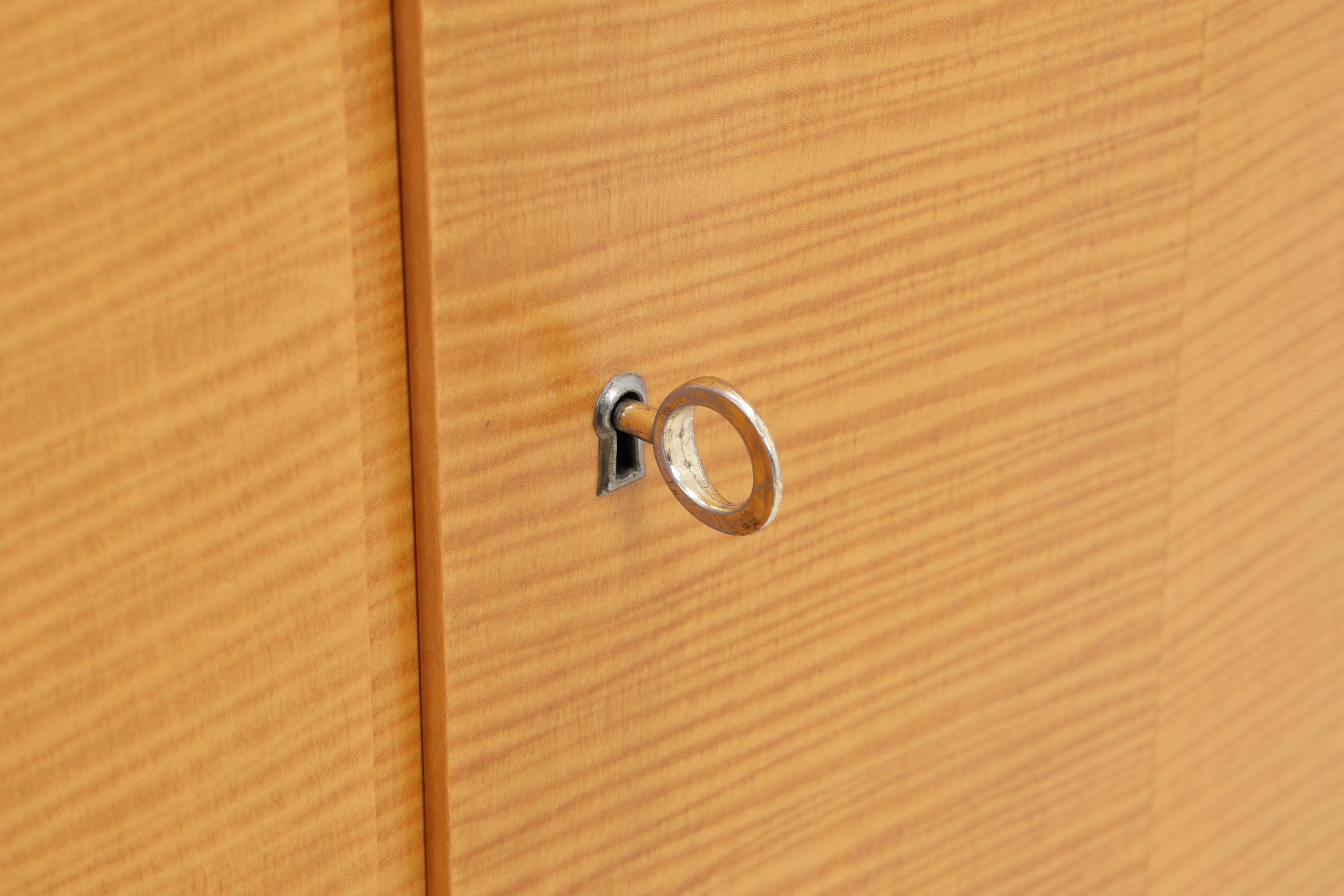 Vintage Glas SIdeboard 60er Jahre |  Mid Century Highboard Vitrine Holz Design