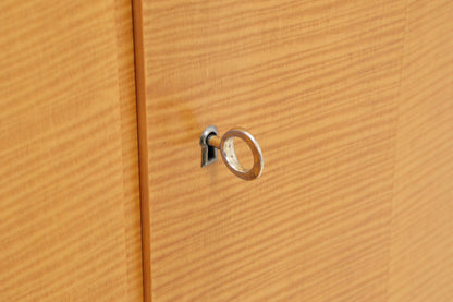 Vintage Glas SIdeboard 60er Jahre |  Mid Century Highboard Vitrine Holz Design