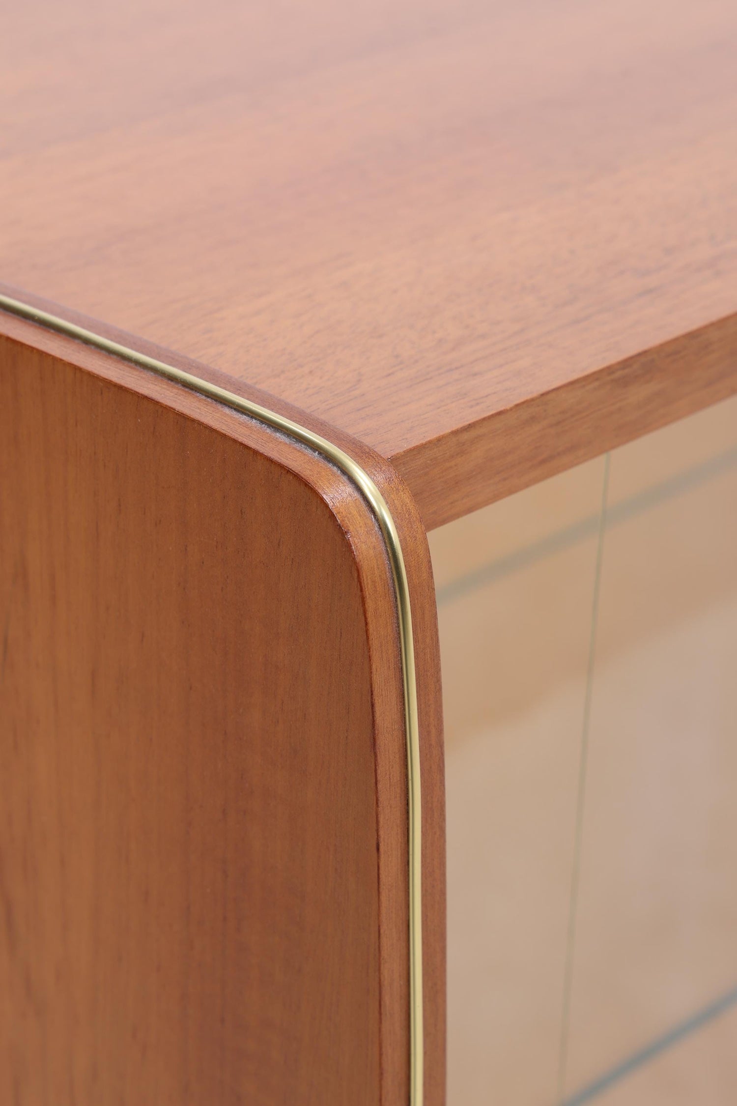 Vintage Glas SIdeboard 60er Jahre |  Mid Century Highboard Vitrine Holz Design