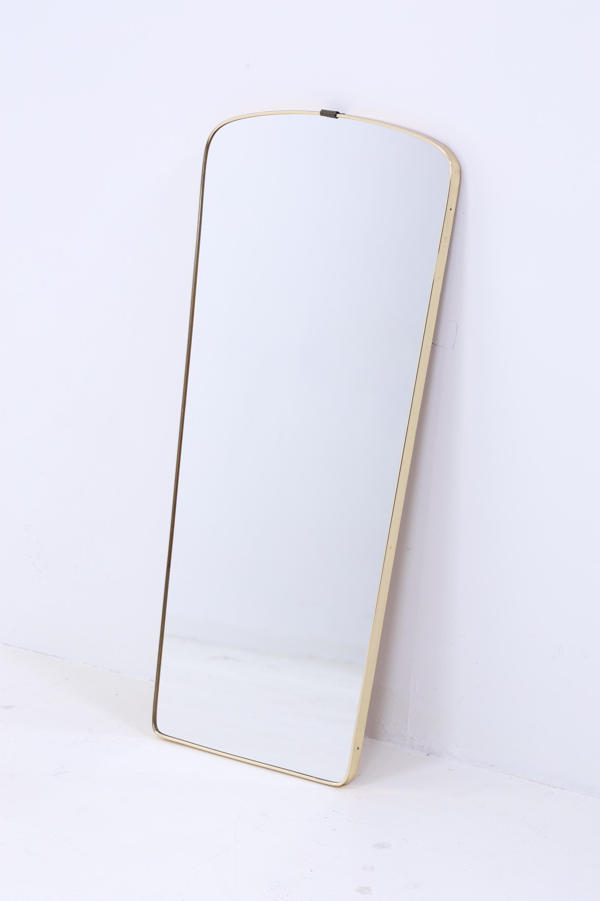 Vintage Spiegel 60er Jahre | Mid Century Hänge Spiegel Mirror Holz Retro Schräg Vintage