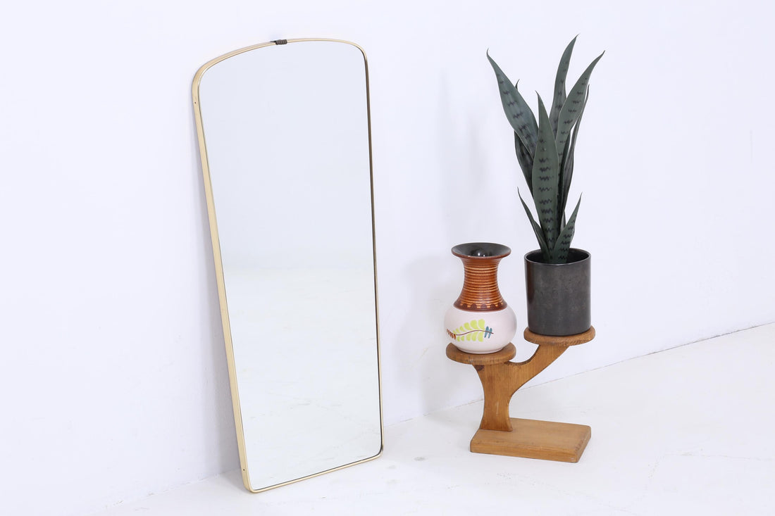 Vintage Spiegel 60er Jahre | Mid Century Hänge Spiegel Mirror Holz Retro Schräg Vintage