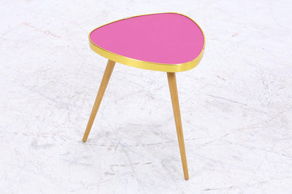 Vintage Blumentisch | Mid Century Nierentisch | Beistelltisch Pink 60er Jahre