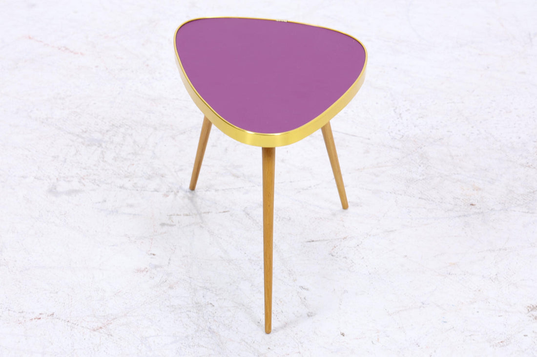 Vintage Blumentisch | Mid Century Nierentisch | Beistelltisch Lila 60er Jahre