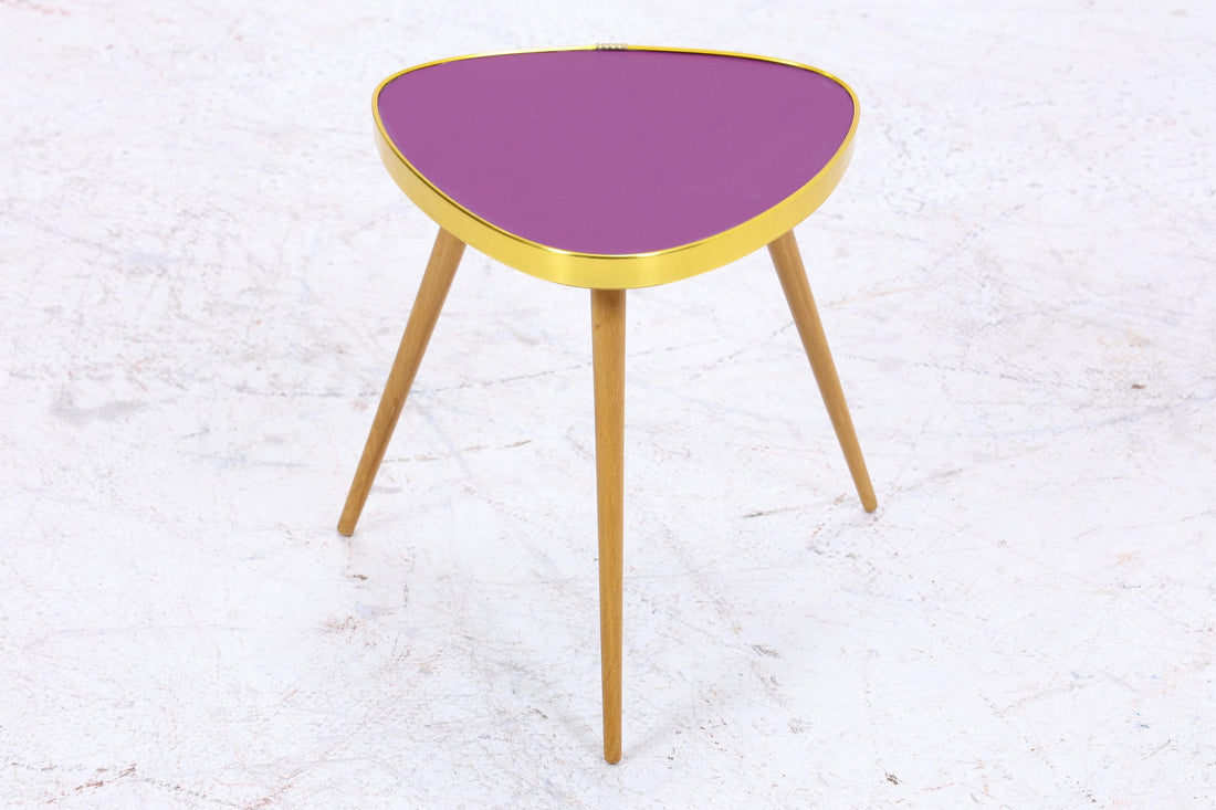 Vintage Blumentisch | Mid Century Nierentisch | Beistelltisch Lila 60er Jahre