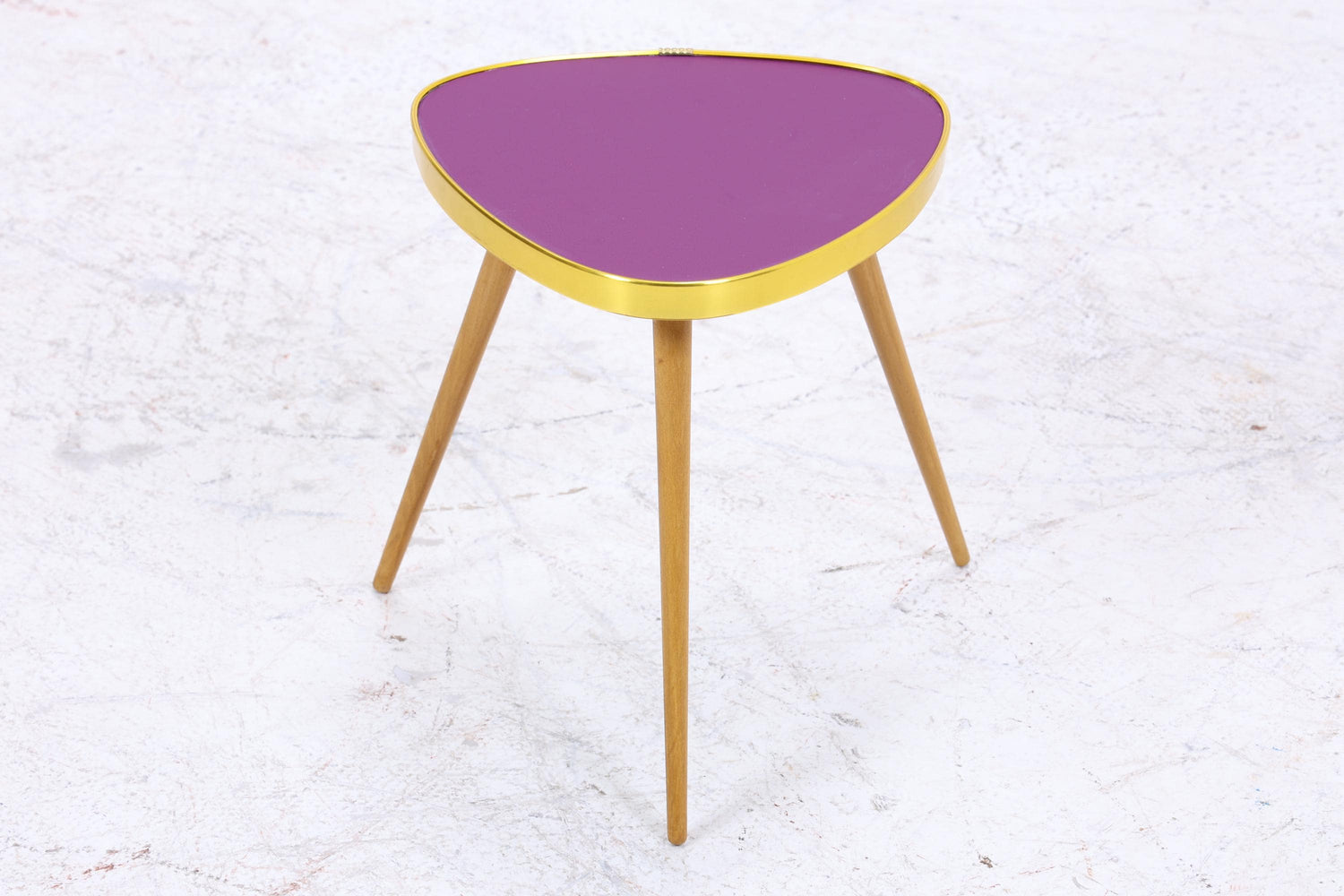 Vintage Blumentisch | Mid Century Nierentisch | Beistelltisch Lila 60er Jahre