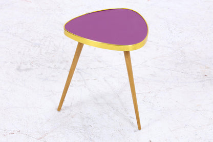 Vintage Blumentisch | Mid Century Nierentisch | Beistelltisch Lila 60er Jahre