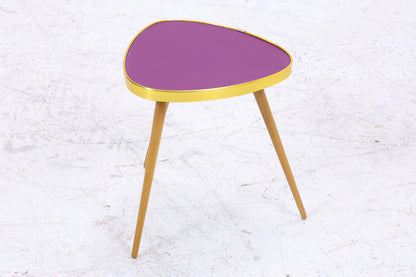 Vintage Blumentisch | Mid Century Nierentisch | Beistelltisch Lila 60er Jahre