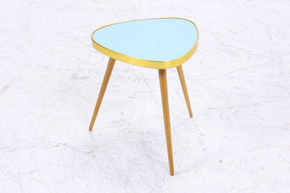 Vintage Blumentisch | Mid Century Nierentisch | Beistelltisch Blau 60er Jahre