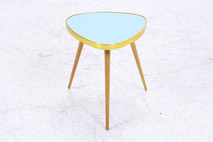 Vintage Blumentisch | Mid Century Nierentisch | Beistelltisch Blau 60er Jahre