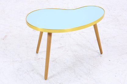 Vintage Nierentisch | Mid Century Blumentisch | Beistelltische Blau 60er Jahre