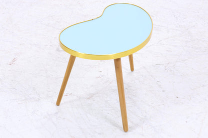 Vintage Nierentisch | Mid Century Blumentisch | Beistelltische Blau 60er Jahre
