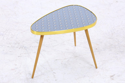 Vintage Blumentisch | Mid Century Nierentisch | Beistelltisch Pfauenmuster 60er Jahre