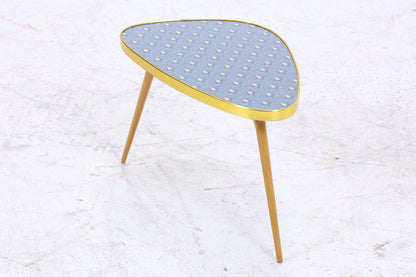 Vintage Blumentisch | Mid Century Nierentisch | Beistelltisch Pfauenmuster 60er Jahre