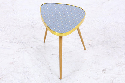 Vintage Blumentisch | Mid Century Nierentisch | Beistelltisch Pfauenmuster 60er Jahre