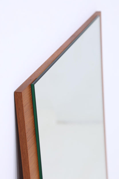 Wundervoller Vintage Spiegel 60er Jahre | Mid Century Hänge Spiegel Mirror Teak Holz Retro Schräg Vintage