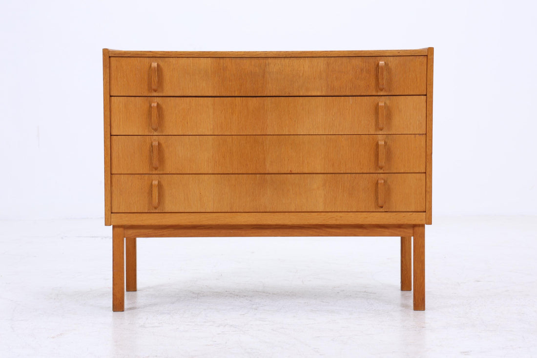 Vintage Eiche Kommode von Bertil Fridhagen 60er | Mid Century Schubladen Schrank | Kleine Anrichte Retro Holz Aufbewahrung