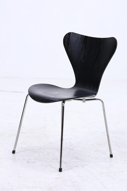 4er Set Vintage Stühle von Fritz Hansen der Serie 7 aus 1995 | Mid Century Stil Küchen Stuhl Esszimmerstühle Retro Schwarz