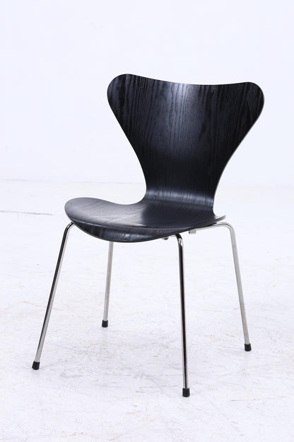 2er Set Vintage Stühle von Fritz Hansen der Serie 7 aus 1995 | Mid Century Stil Küchen Stuhl Esszimmerstühle Retro Schwarz