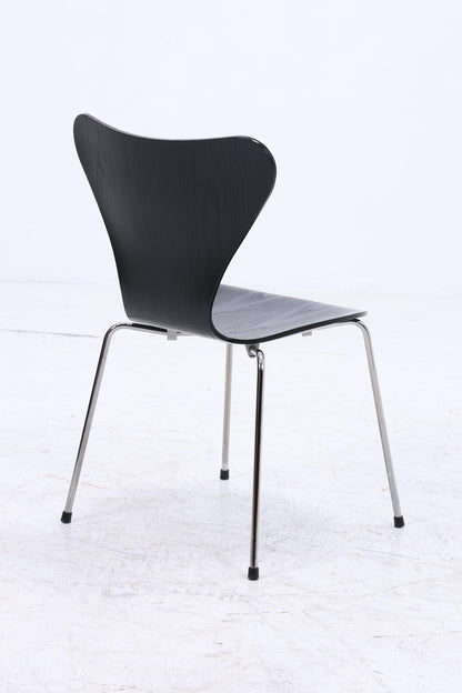 4er Set Vintage Stühle von Fritz Hansen der Serie 7 aus 1995 | Mid Century Stil Küchen Stuhl Esszimmerstühle Retro Schwarz