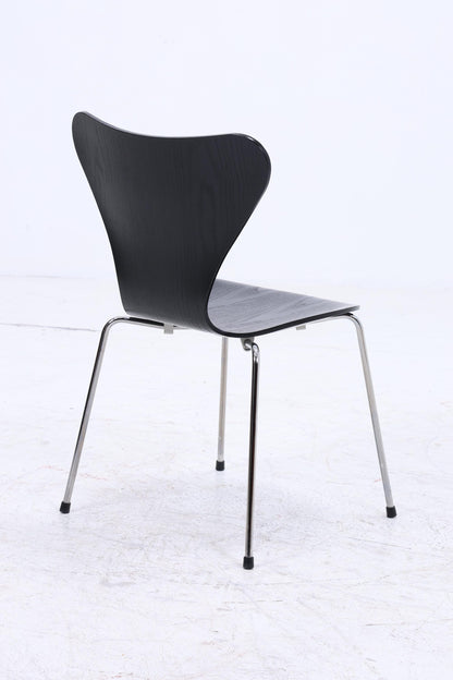 2er Set Vintage Stühle von Fritz Hansen der Serie 7 aus 1995 | Mid Century Stil Küchen Stuhl Esszimmerstühle Retro Schwarz