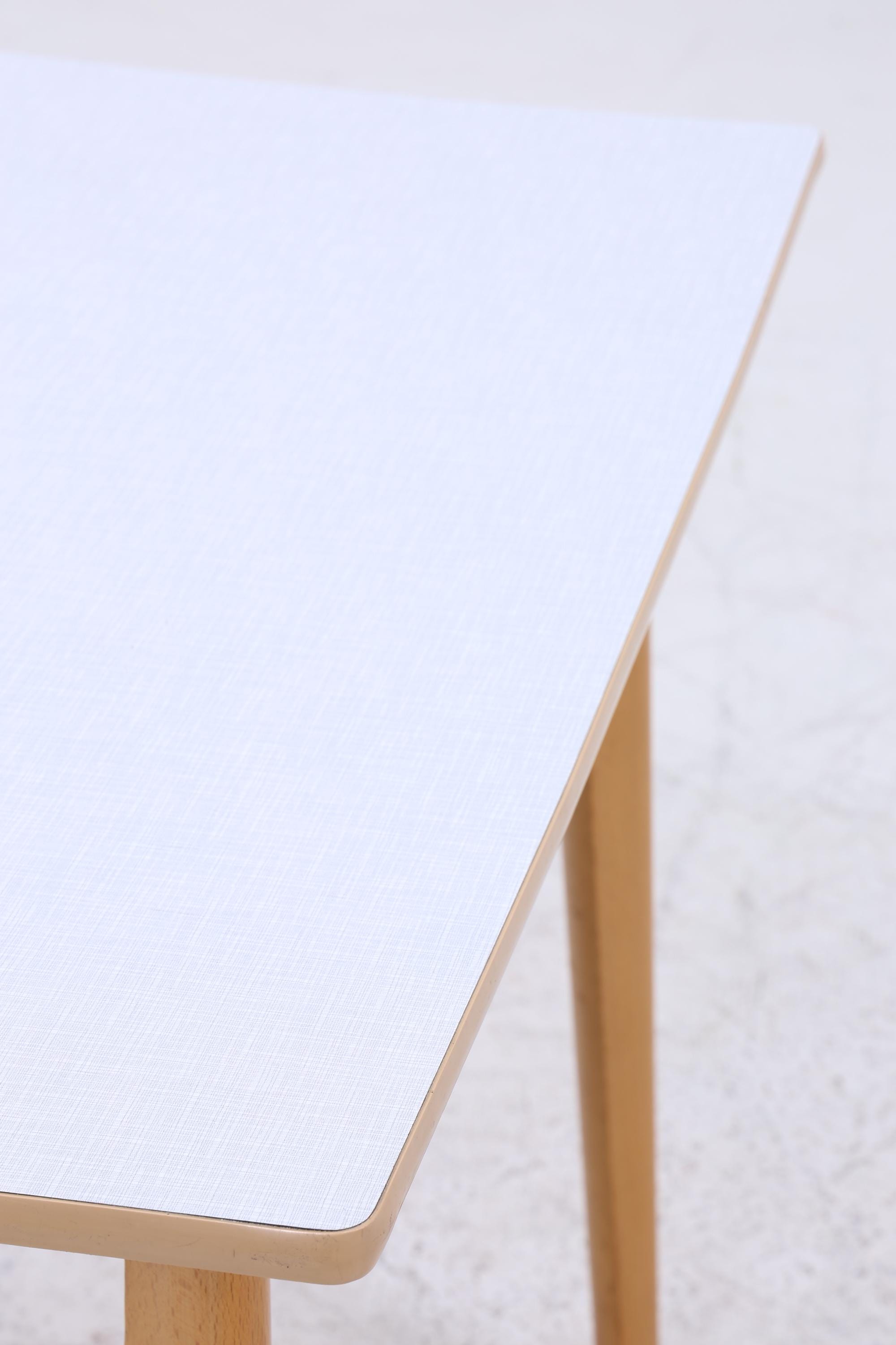 Vintage Küchentisch 60er Jahre | Mid Century Esstisch Tisch Retro 70er Holz Resopal